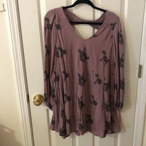 FREE PEOPLE Purple Flowy Boho Dress